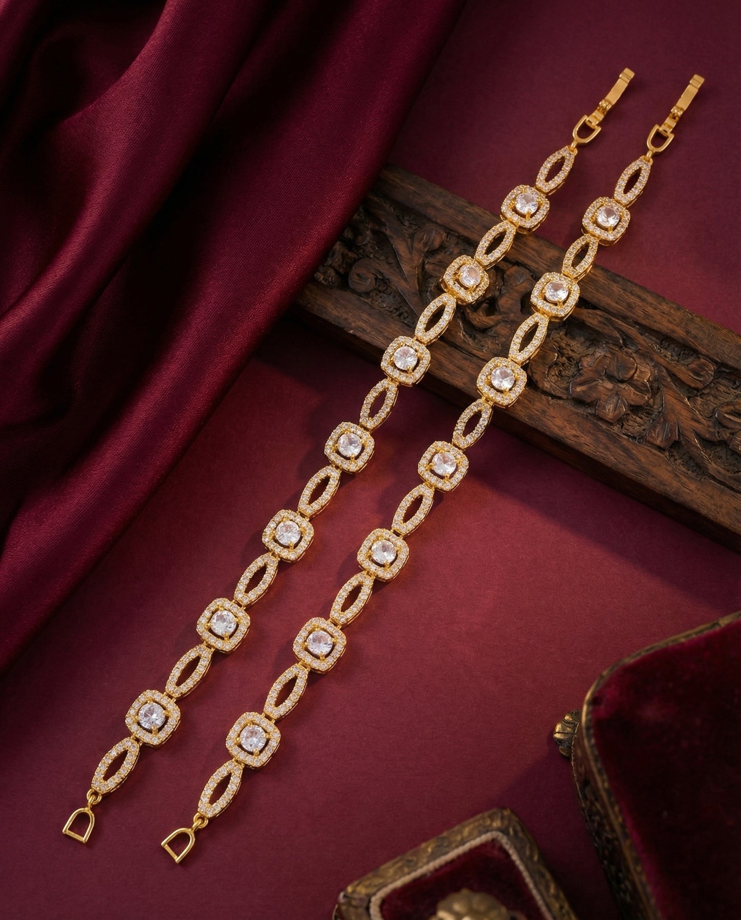 Sylvi American Diamond Tennis Bracelet - Openable