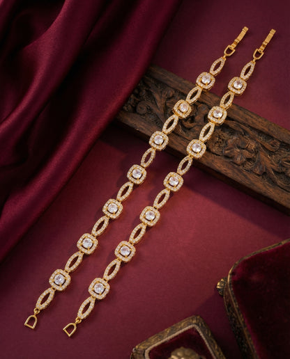 Sylvi American Diamond Tennis Bracelet - Openable