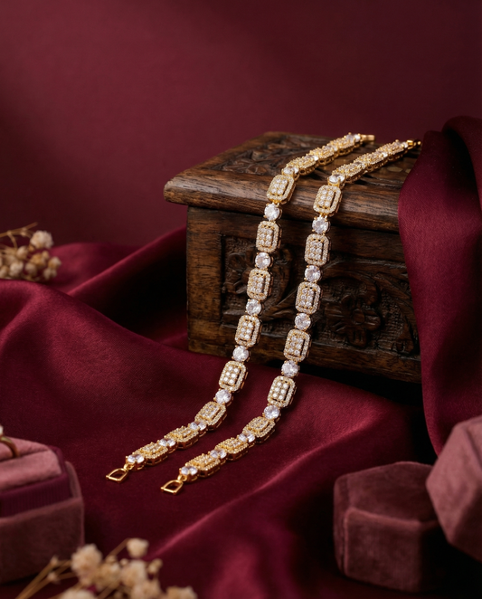 Morsella American Diamond Tennis Bracelet - Openable