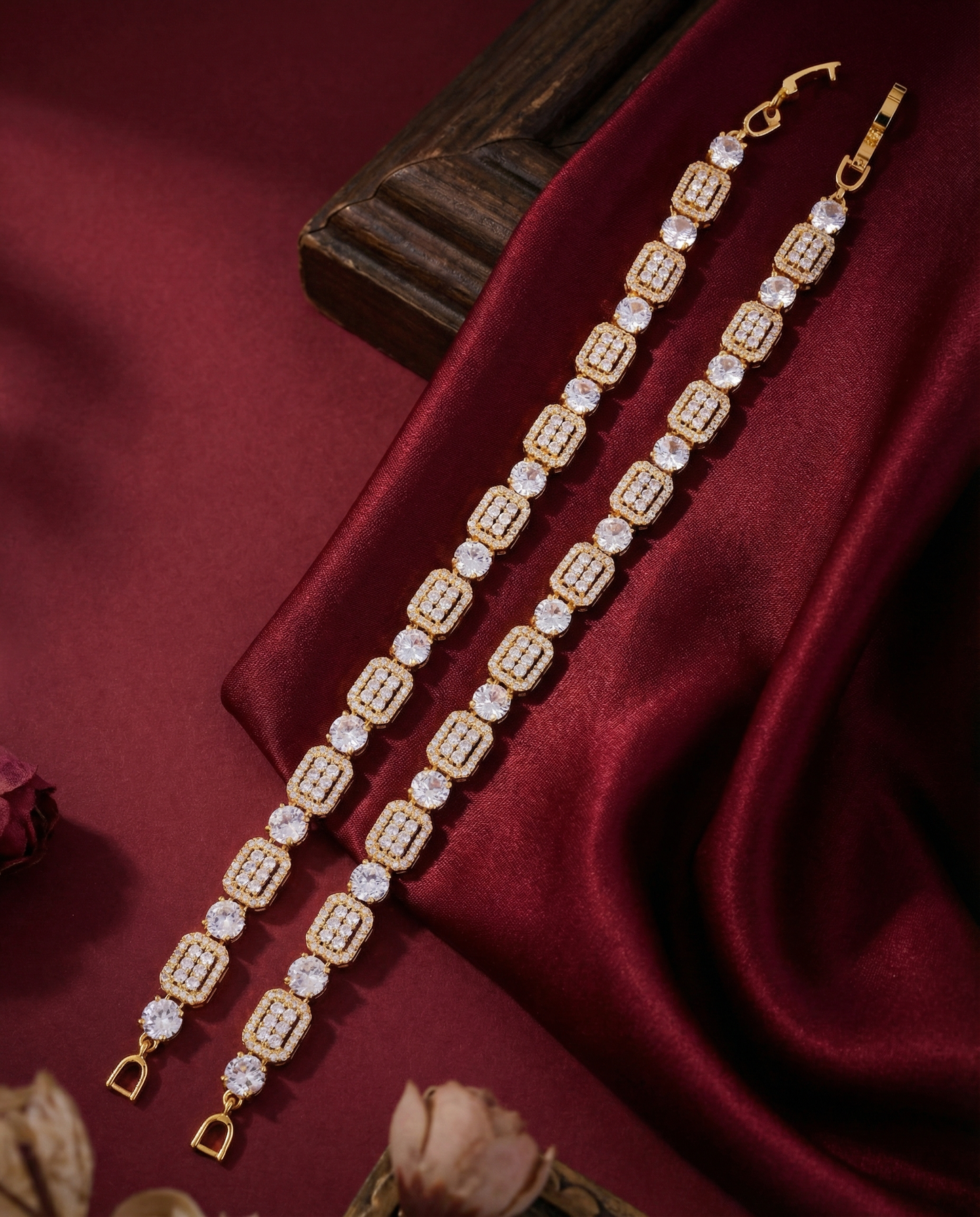 Morsella American Diamond Tennis Bracelet - Openable