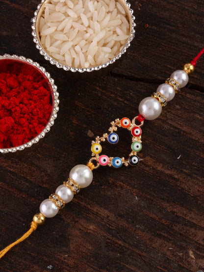 Vivaan-Myra Rakhi Pack of 2 with Tilak Set and Card
