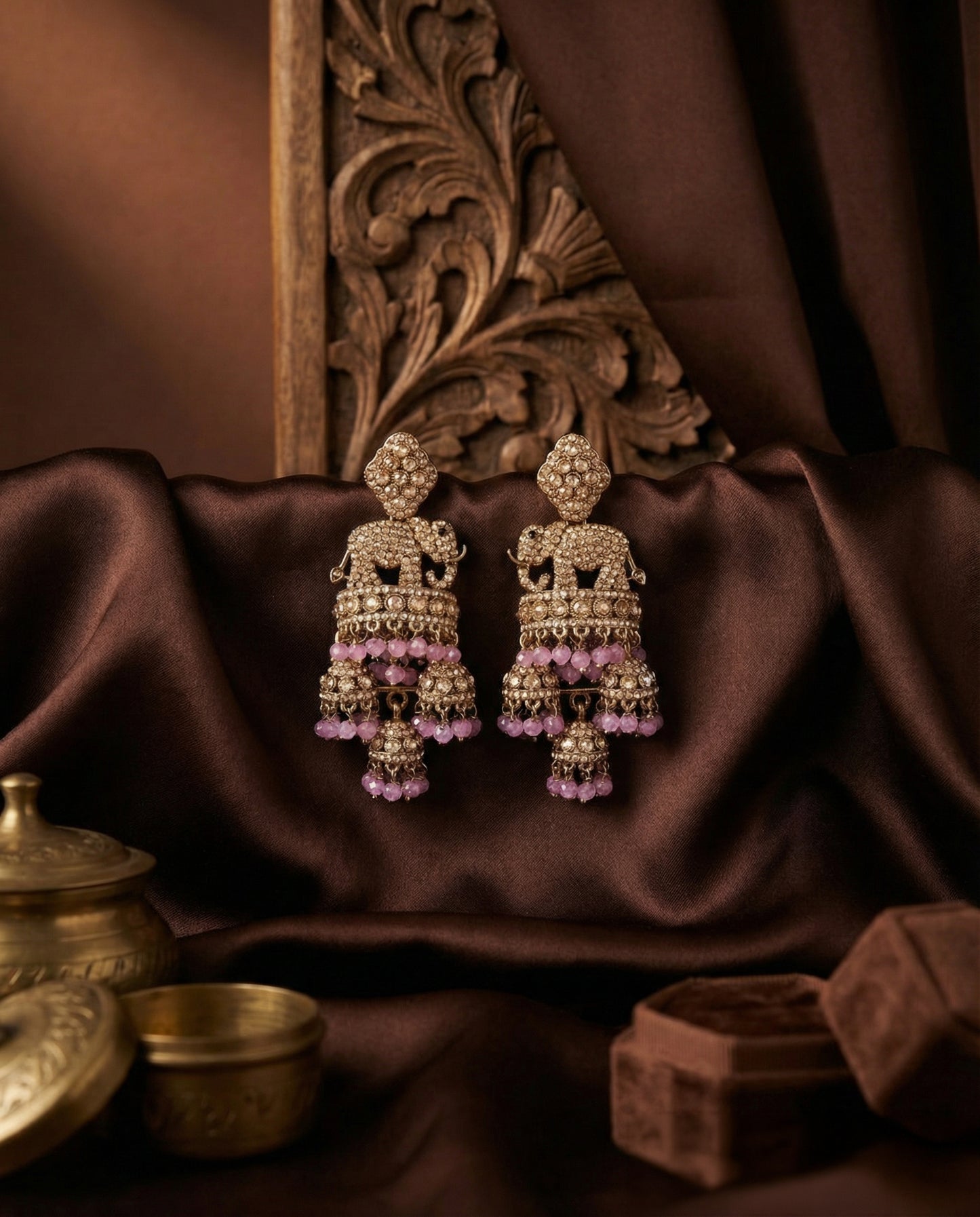 Lilac Alveena Premium Designer Statement Earring