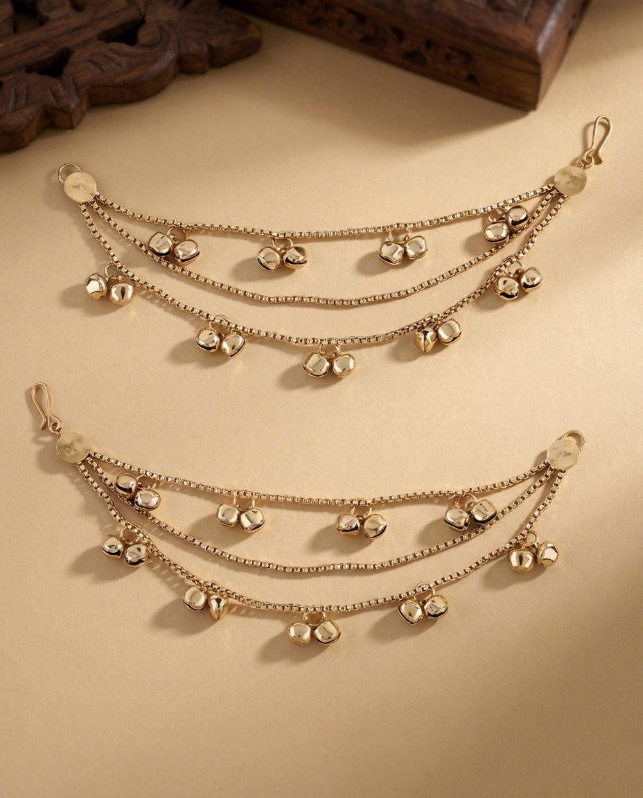 Asmita Ghunghroo Kaan Chain Pair