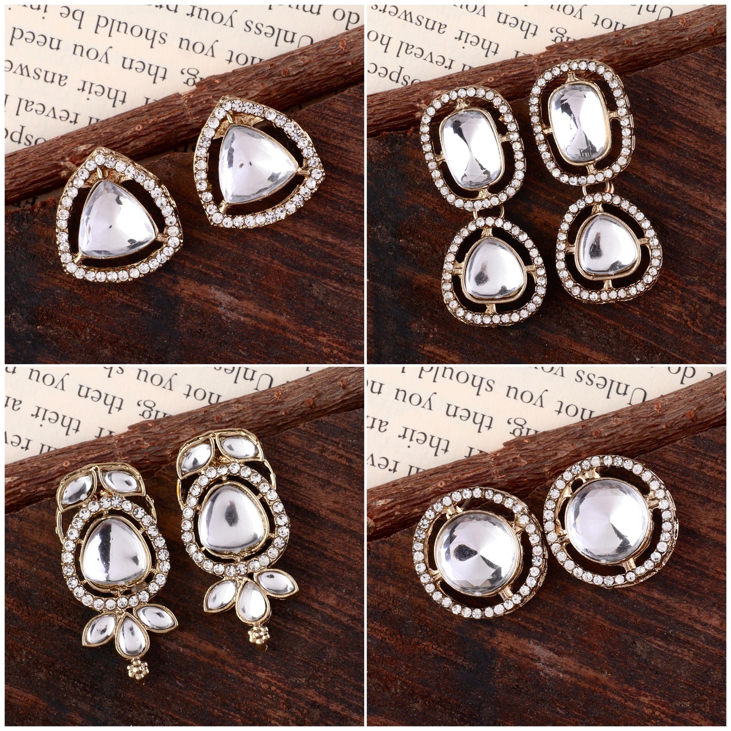 Combo of 4 Polki Dupe Earring