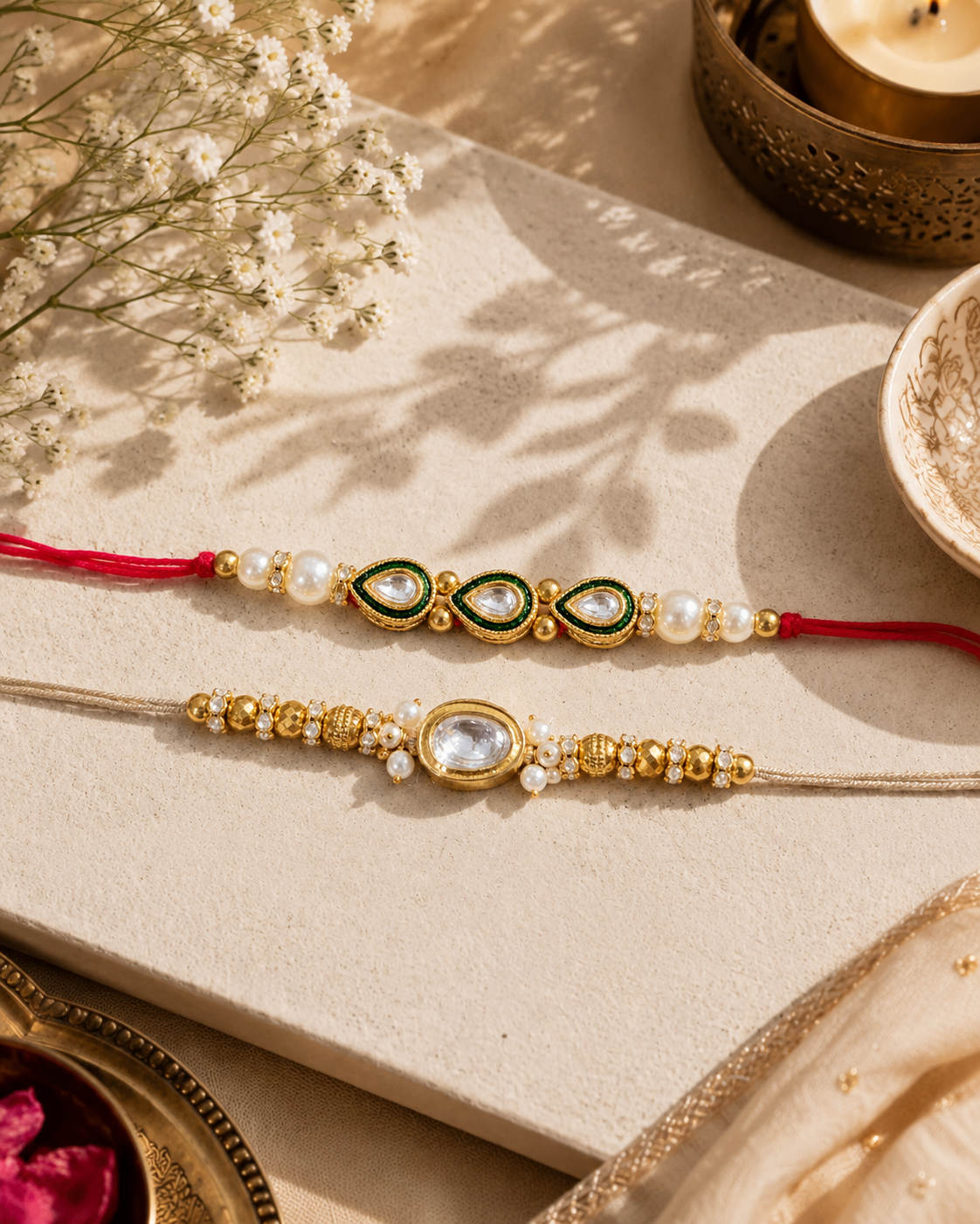 Pack of 2 Agnay - Aarvan Love Rakhi Set | Tilak Set Included