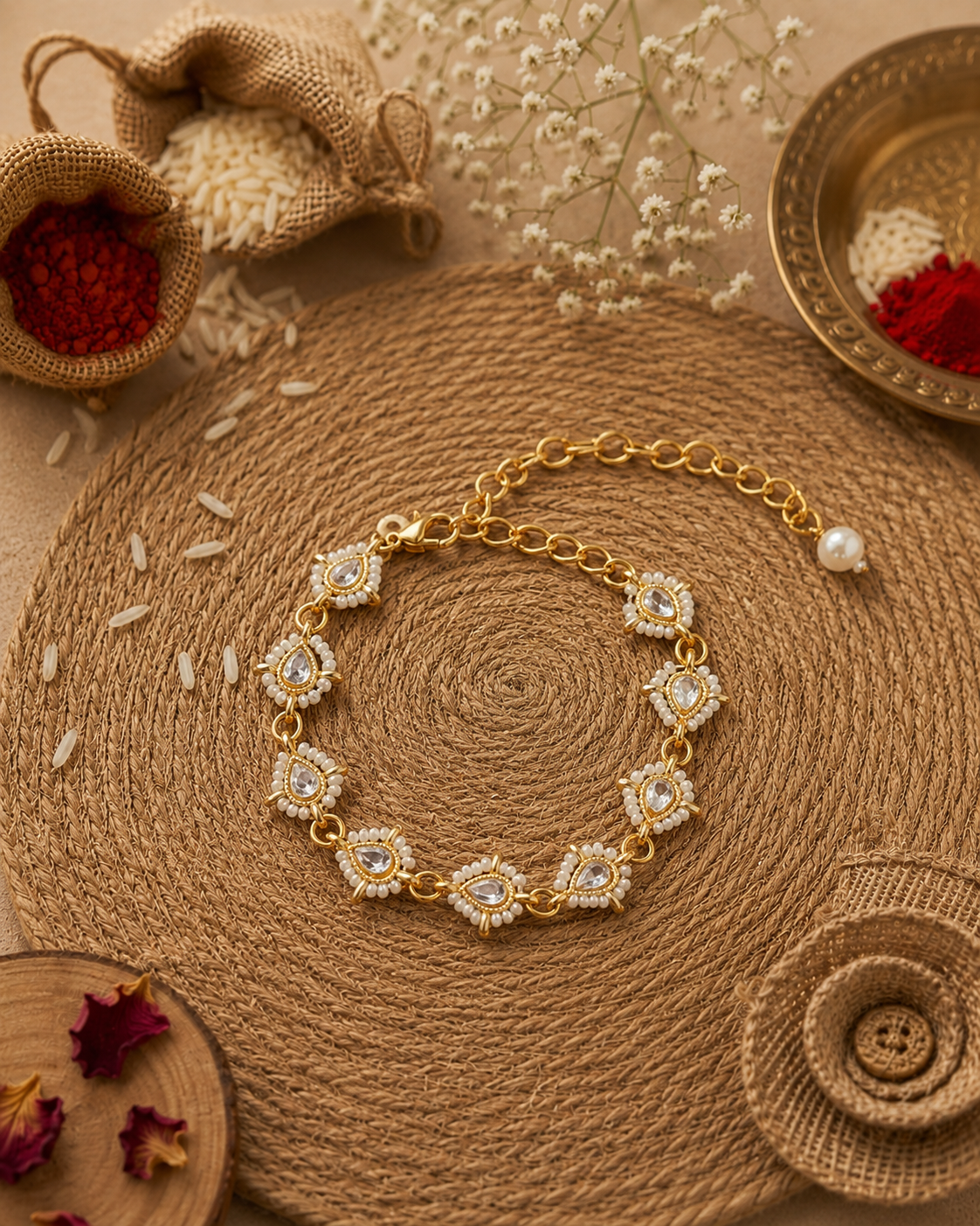 Misha Bracelet Rakhi | Tilak Set Included