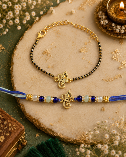 Shrimay Bhaiya Rakhi and Bhabhi Mangalsutra | Tilak Set Included