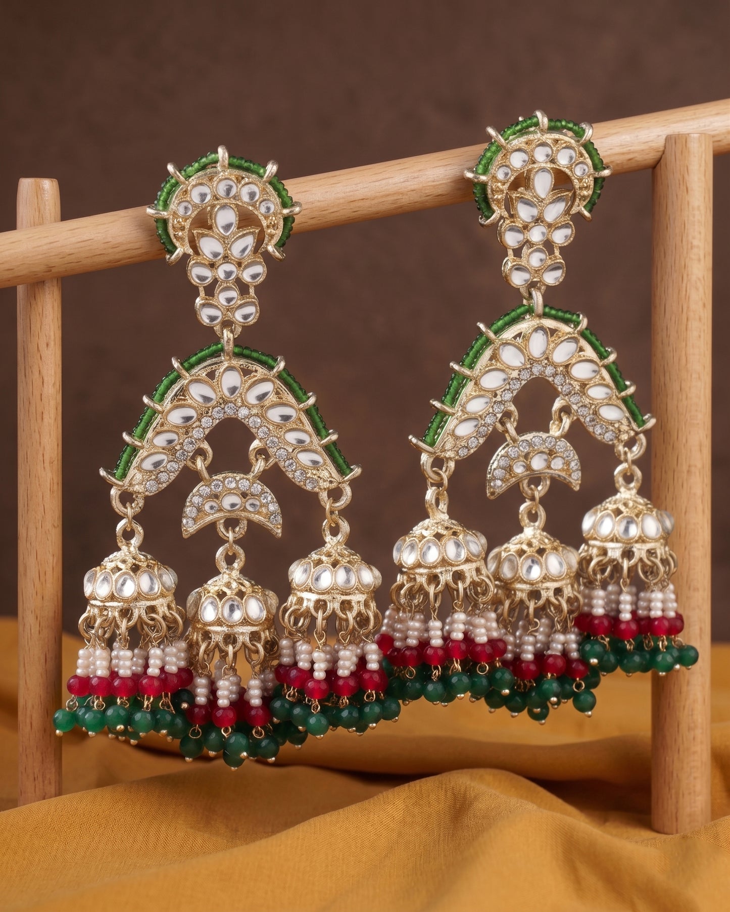 Green Prabhnoor Jhumka
