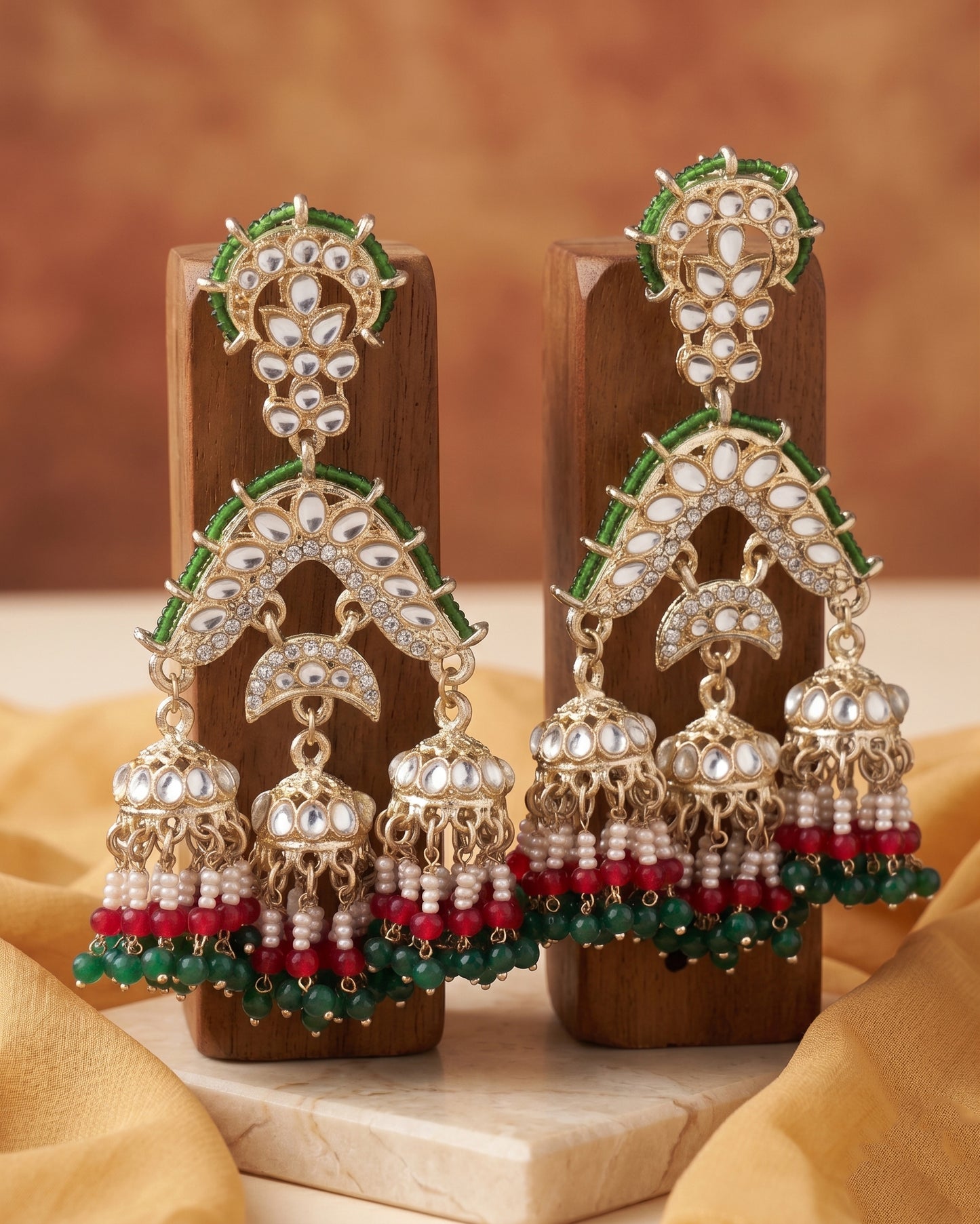 Green Prabhnoor Jhumka