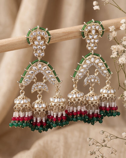 Green Prabhnoor Jhumka