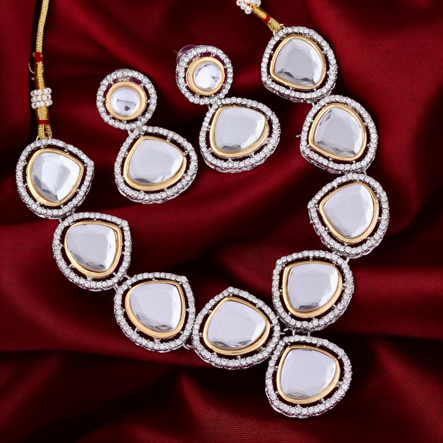 Layla Polki Dupe Necklace Set with Earring