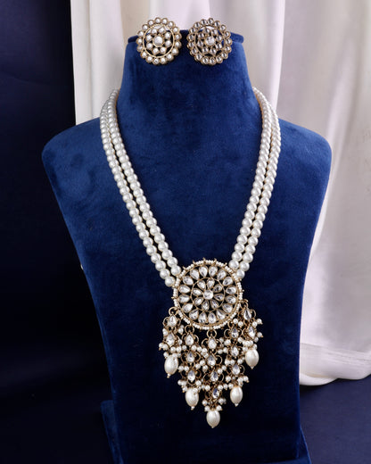 Nivah Pearl Kundan Long Set