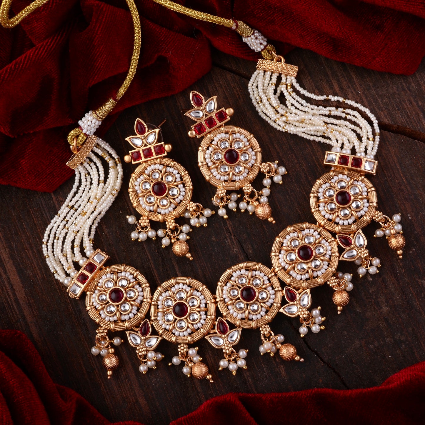 Pre Order - Shailja Rajwada Necklace Set with Earring