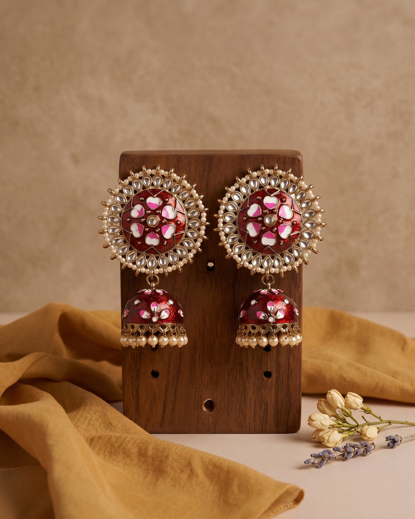 Maroon Anvesha Jhumka