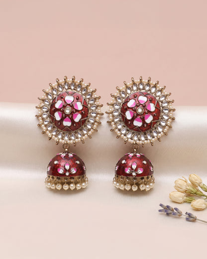Maroon Anvesha Jhumka