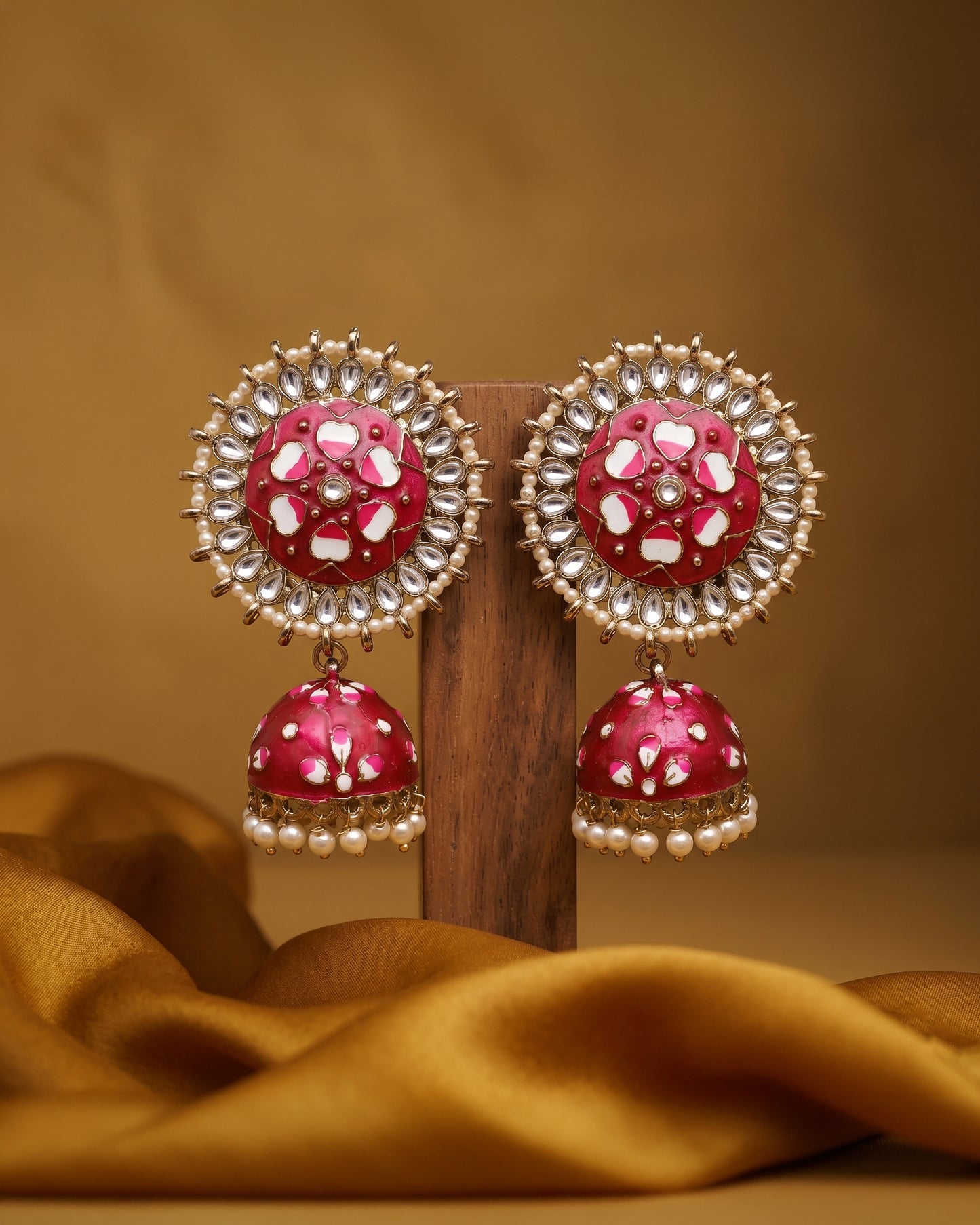 Dark Pink Anvesha Jhumka
