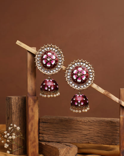 Maroon Anvesha Jhumka