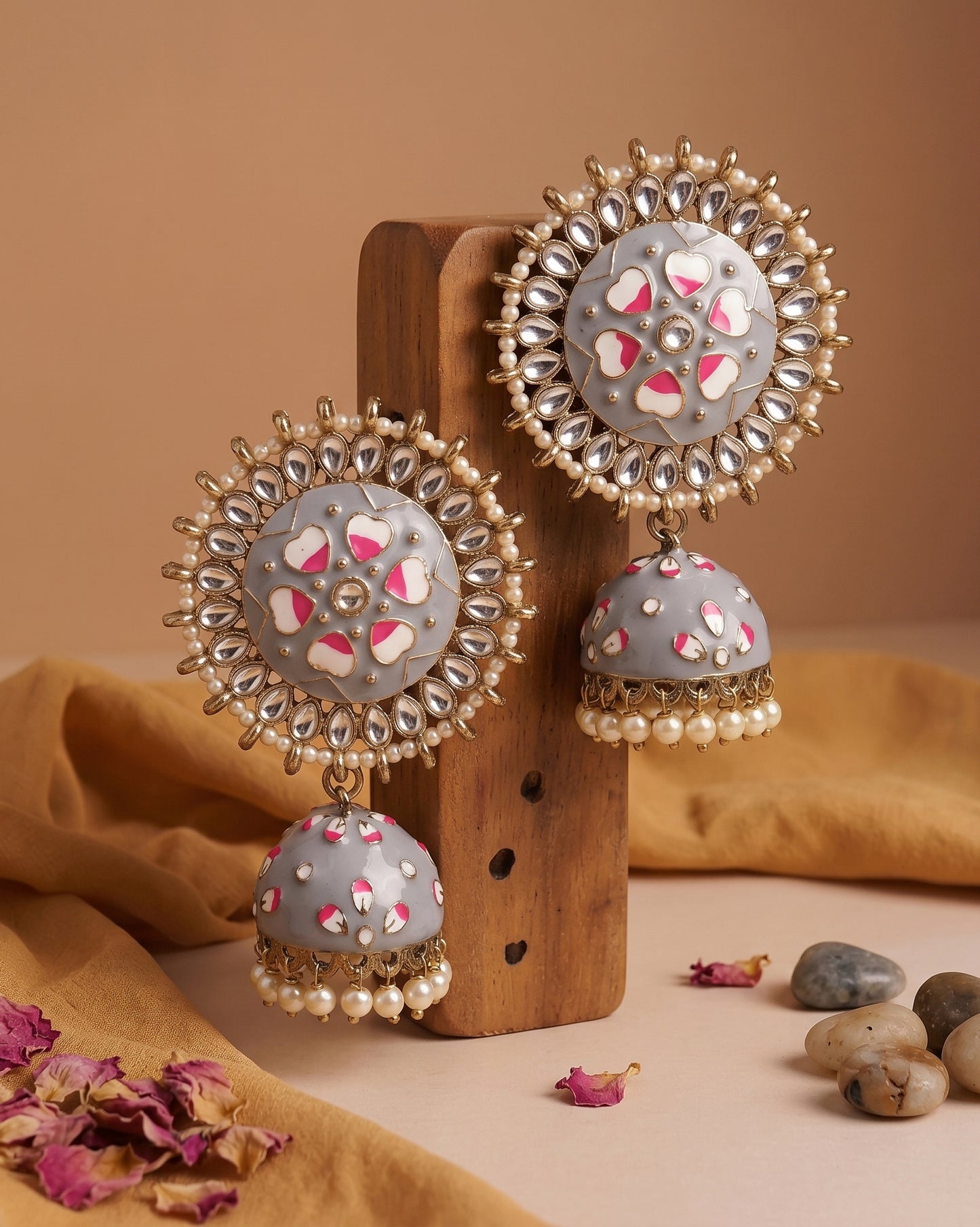 Grey Anvesha Jhumka