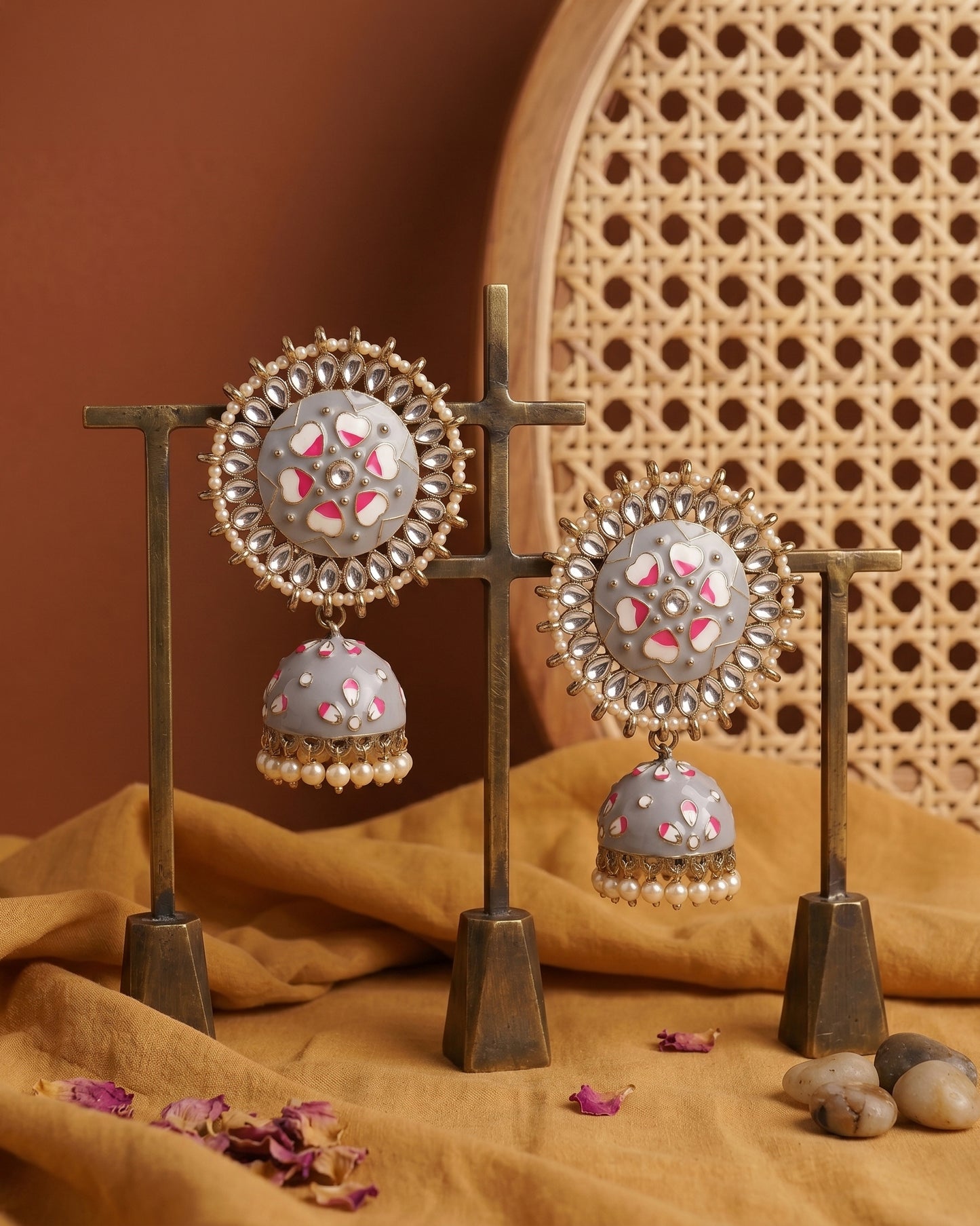 Grey Anvesha Jhumka