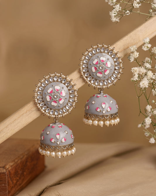Grey Anvesha Jhumka