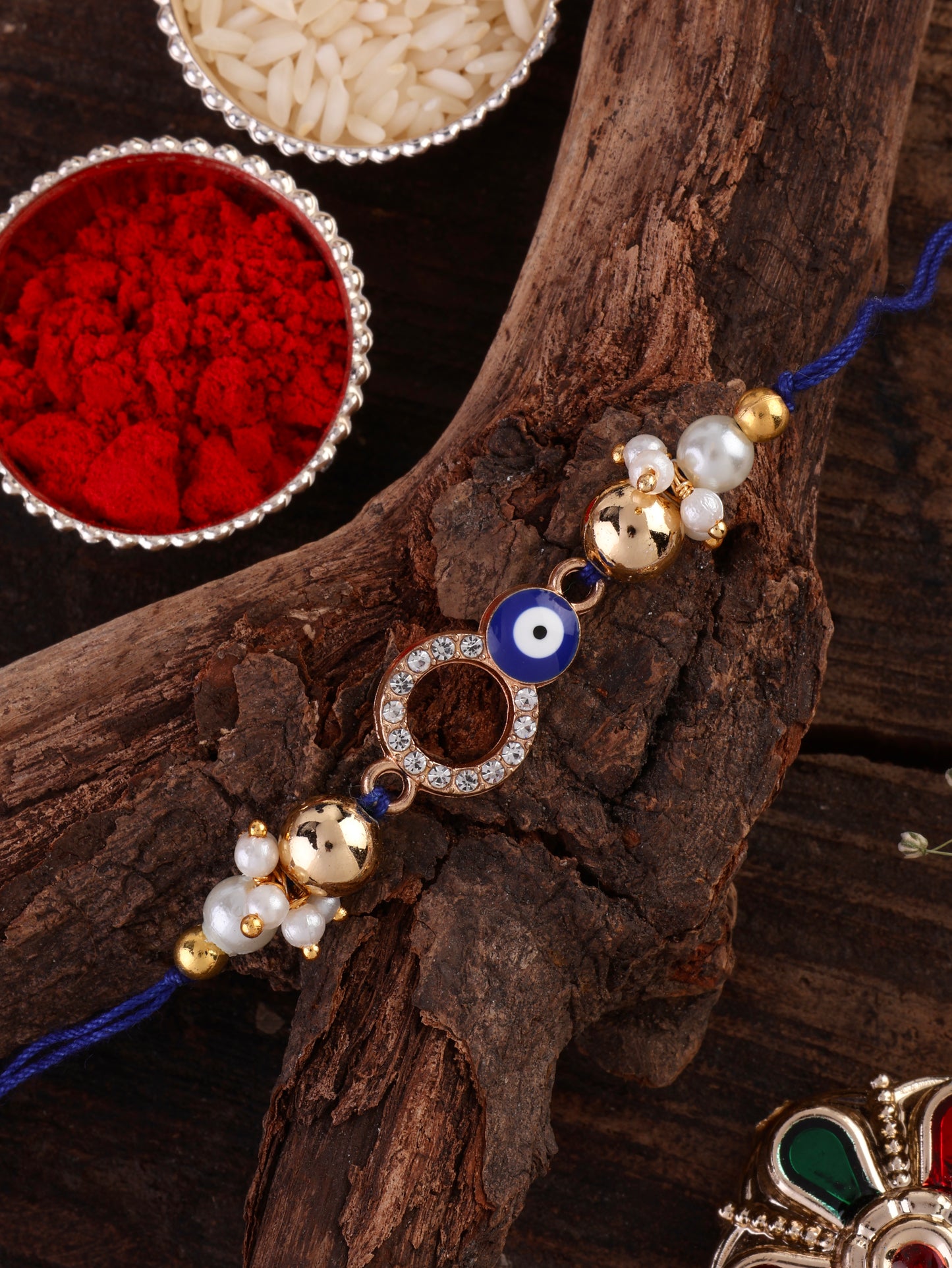 Irav Evil Eye Rakhi with Tilak Set and Card