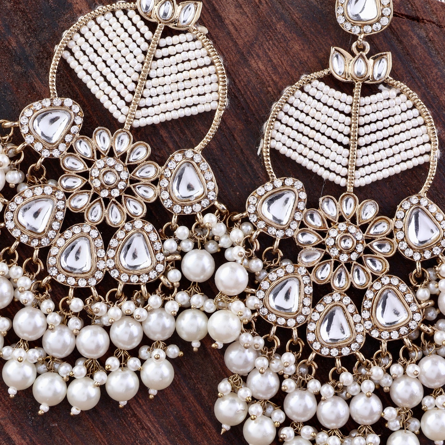 Pearl Ranveer Designer Chandbali Earring