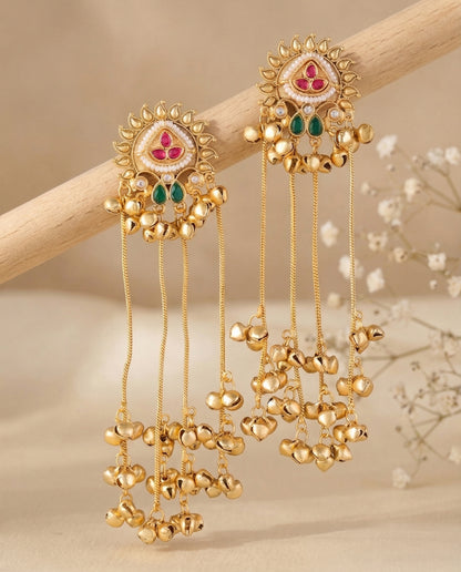 Ruby Green Aghosh Premium Kashmiri Brass Lookalike Earring