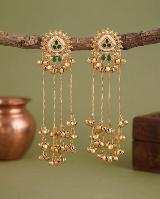 Green Aghosh Premium Kashmiri Brass Lookalike Earring