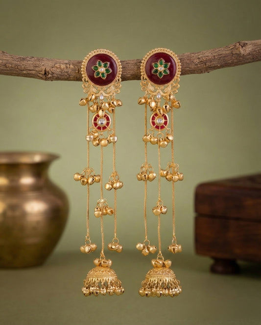 Saiansh Premium Kashmiri Brass Lookalike Ghungroo Earring