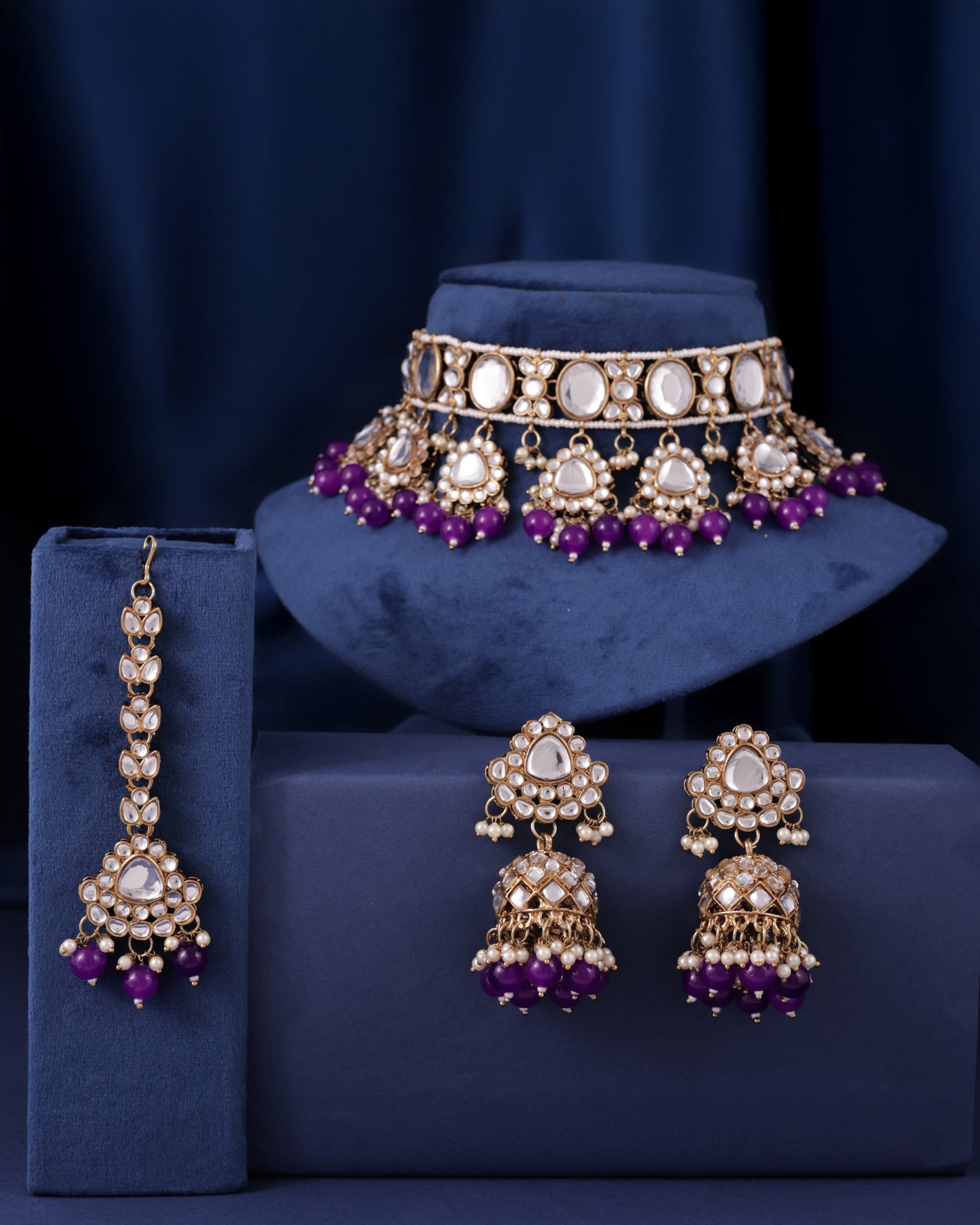 Purple Myraahi Choker Set