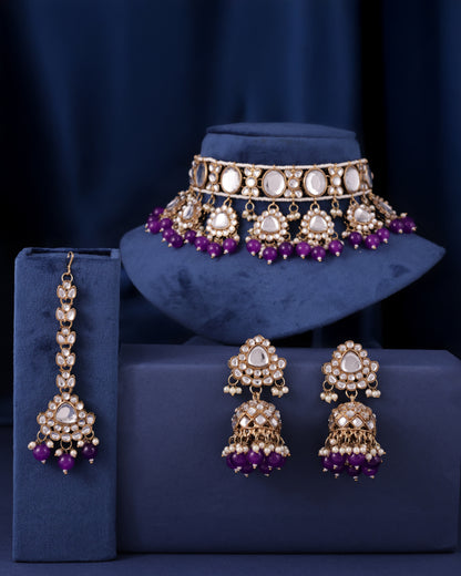 Purple Myraahi Choker Set