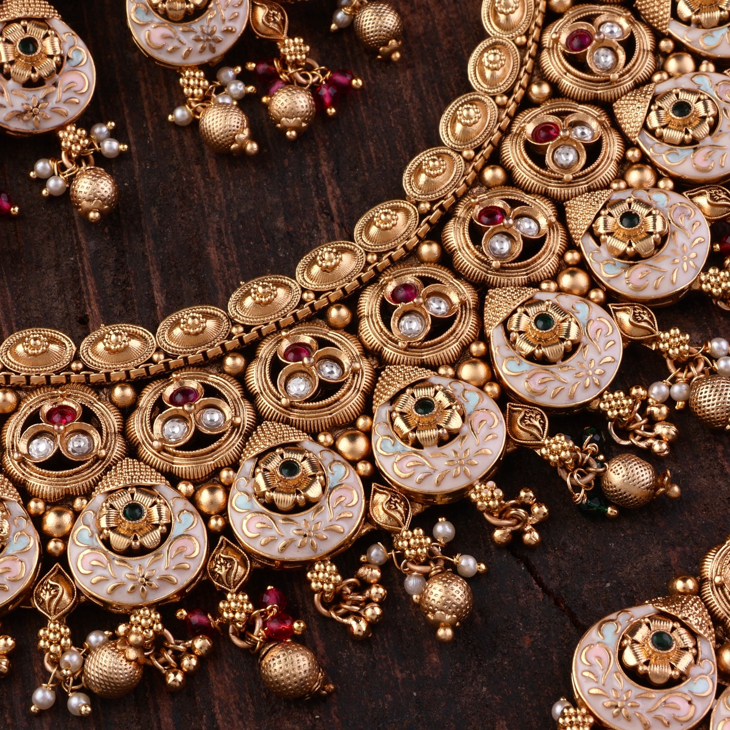 Sumithra Rajwada Necklace Set with Earring and Teeka