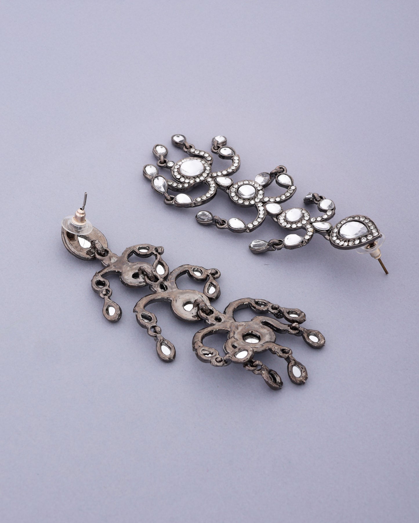 Black Janhavi Kapoor Inspired Chandbali Earrings
