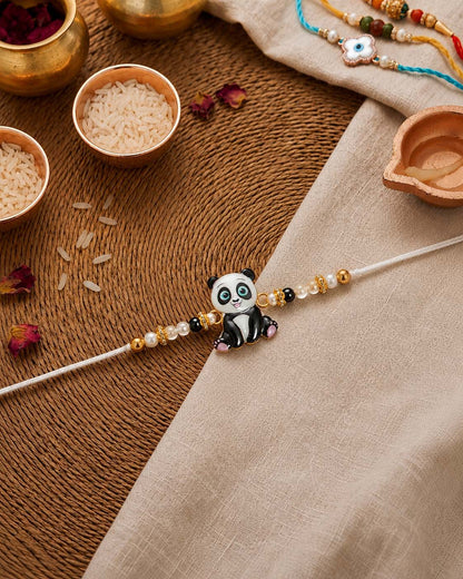 Kids Panda Rakhi for Brother | Tilak Set Included