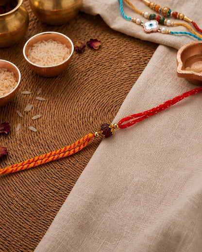 Rudresh Thread Rakhi for Brother | Tilak Set Included
