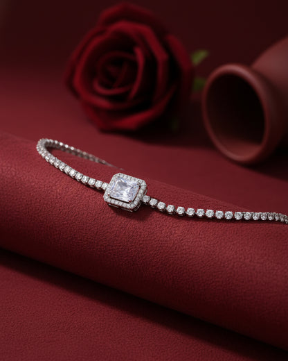 Haisley American Diamond Tennis Bracelet - Openable
