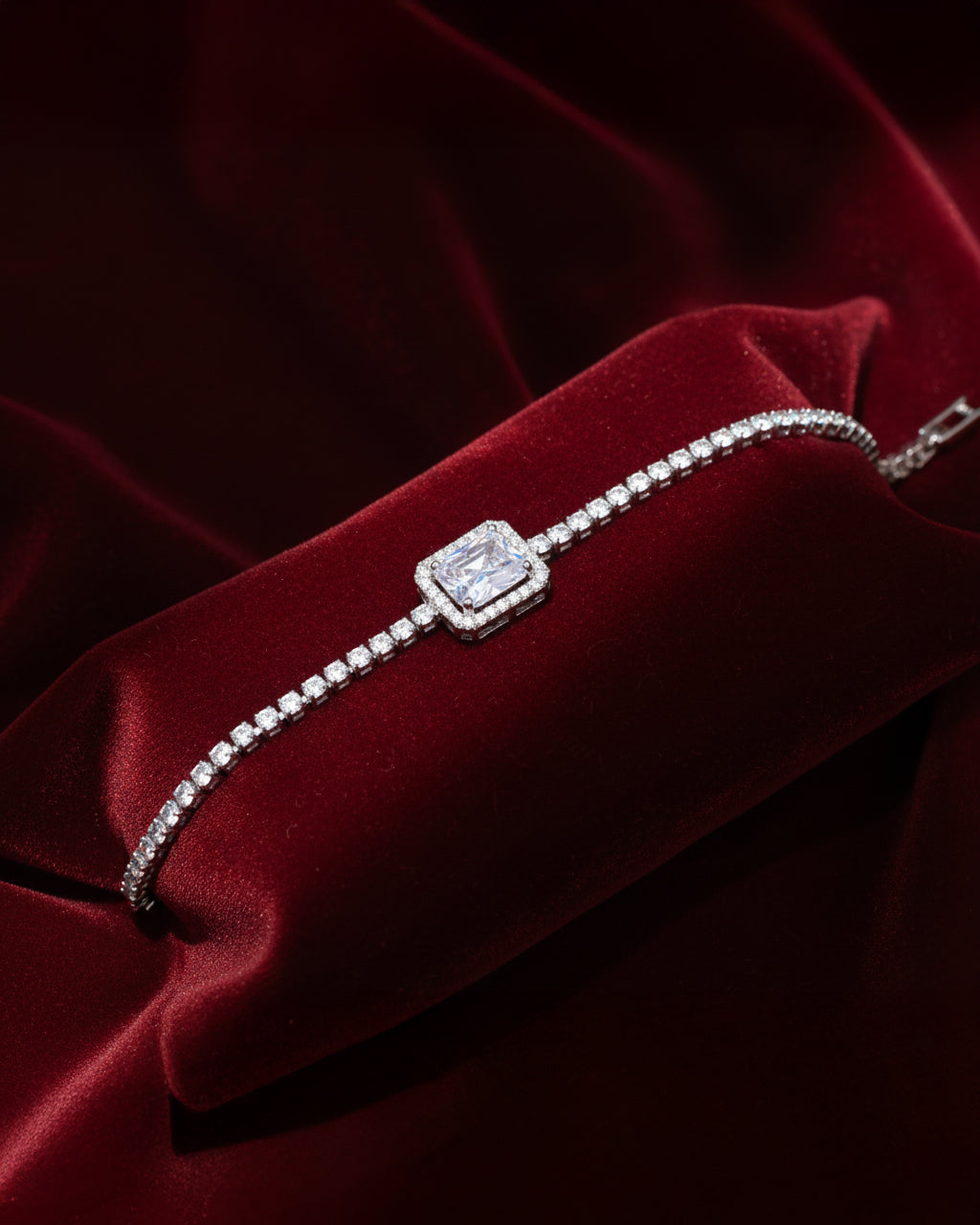 Haisley American Diamond Tennis Bracelet - Openable