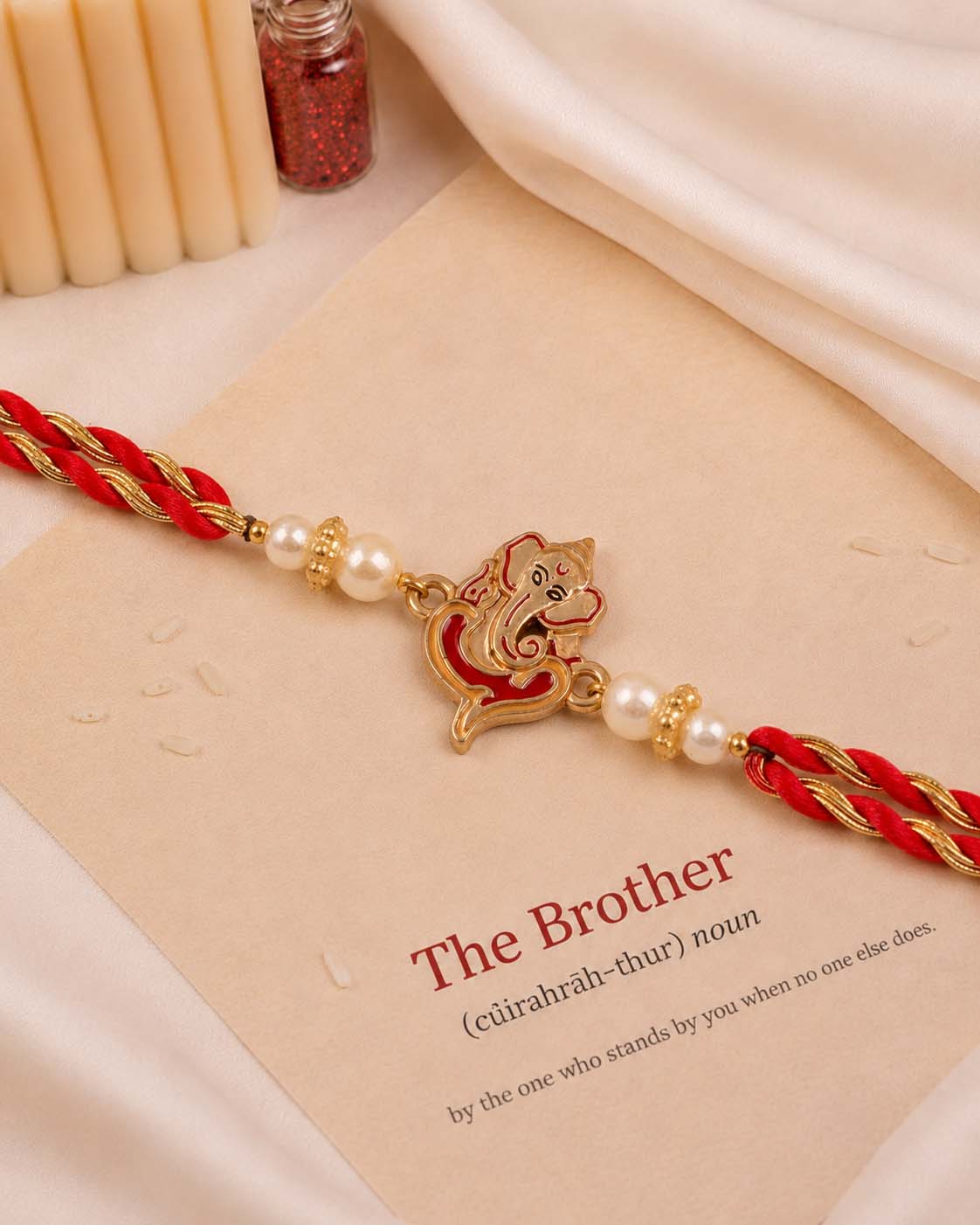 Ganpati Rakhi for Brother | Tilak Set Included