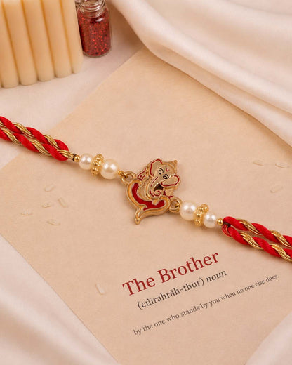 Ganpati Rakhi for Brother | Tilak Set Included