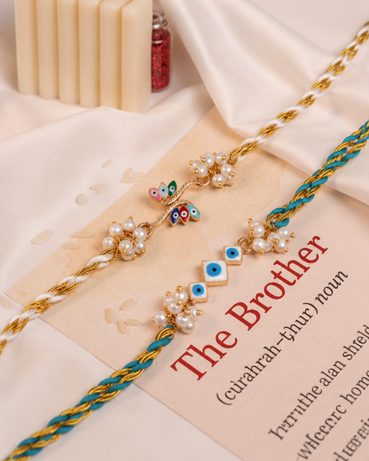 Aarav-Inaaya Rakhi Pack of 2 with Tilak Set and Card