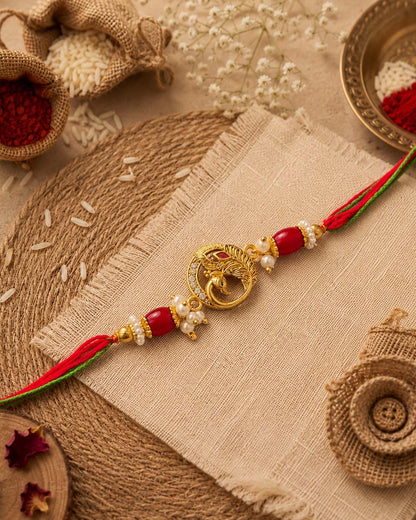 Mohan Rakhi for Brother | Tilak Set Included