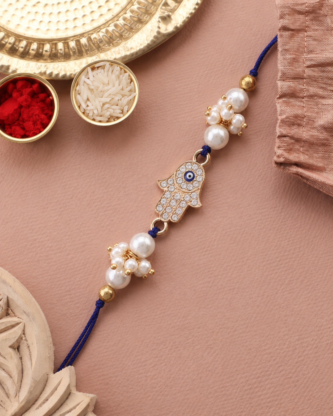 Mayan Evil Eye Rakhi with Tilak Set and Card