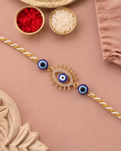 Nazaria Evil Eye Rakhi with Tilak Set and Card