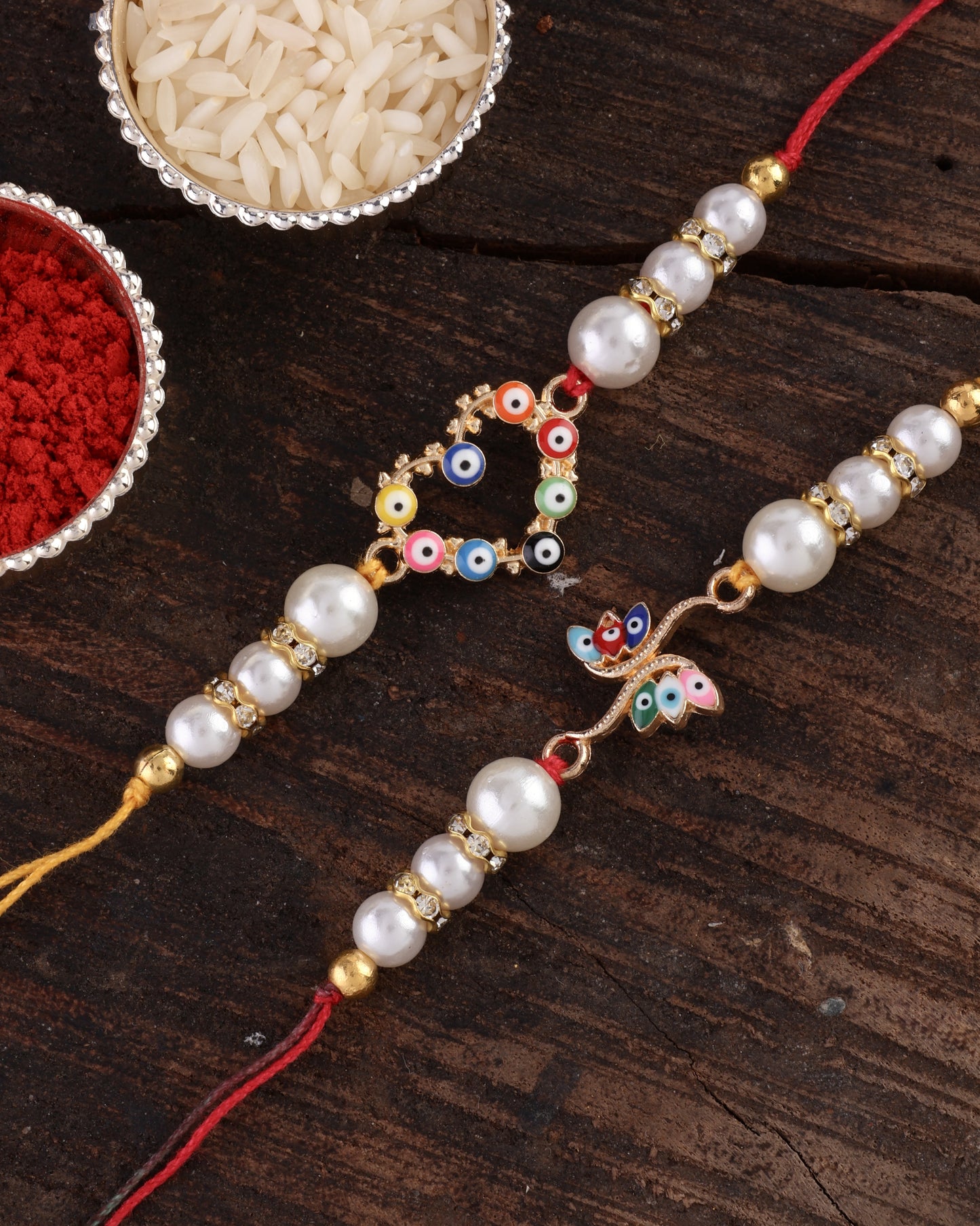 Vivaan-Myra Rakhi Pack of 2 with Tilak Set and Card