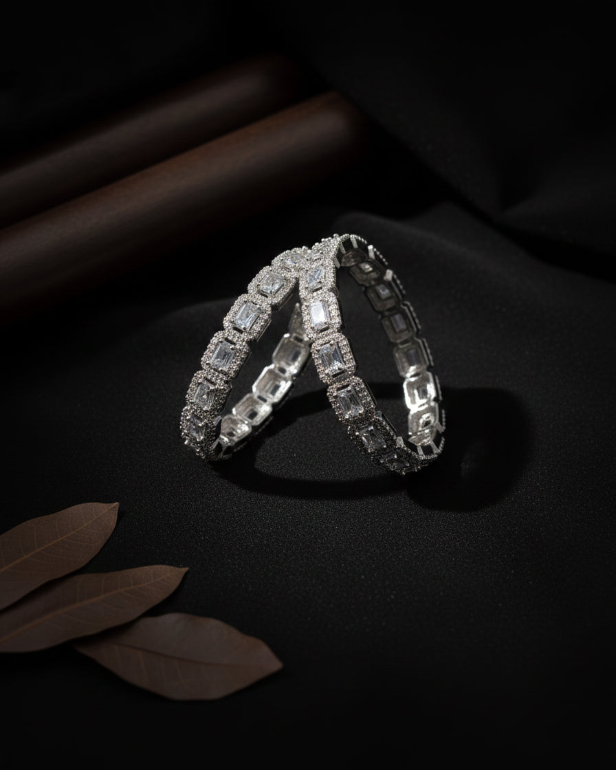 Silver Emma AD Bangle