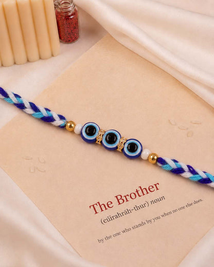 Kanak Evil Eye Rakhi for Brother | Tilak Set Included