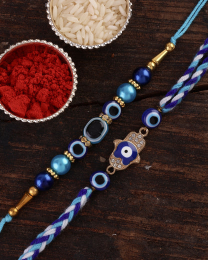 Yodha-Yamya Rakhi Pack of 2 with Tilak Set and Card