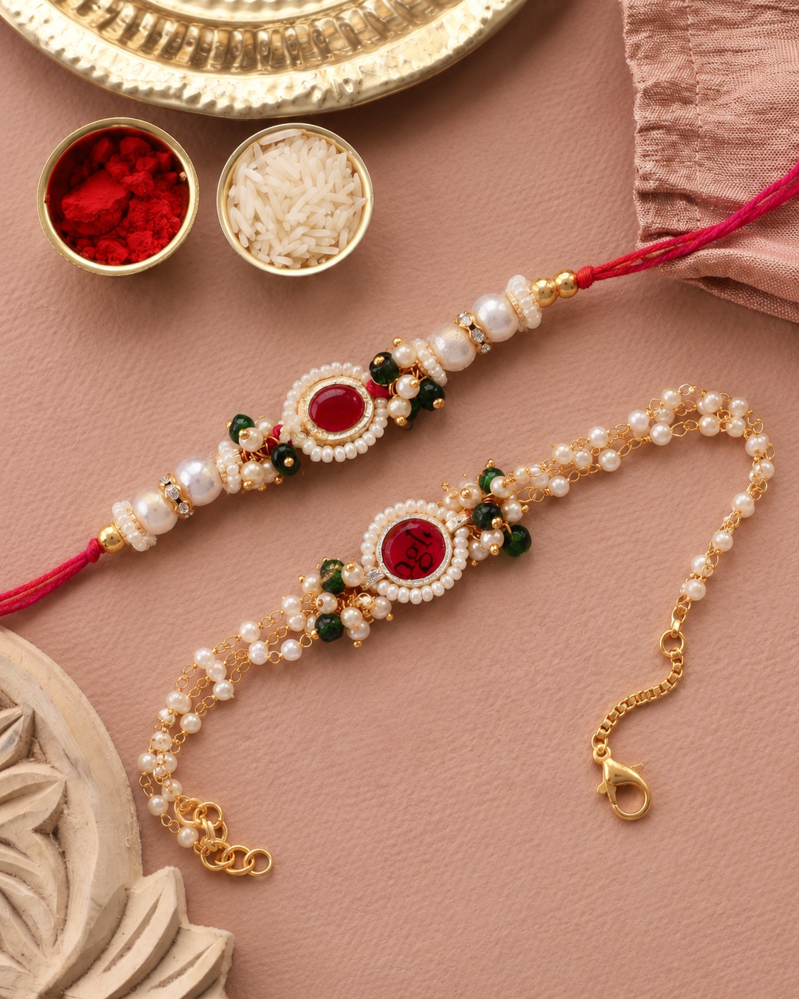 Pihu Bhaiya Bhabhi Rakhi with Tilak Set and Card
