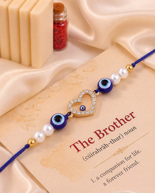 Raudrik Evil Eye Rakhi for Brother | Tilak Set Included