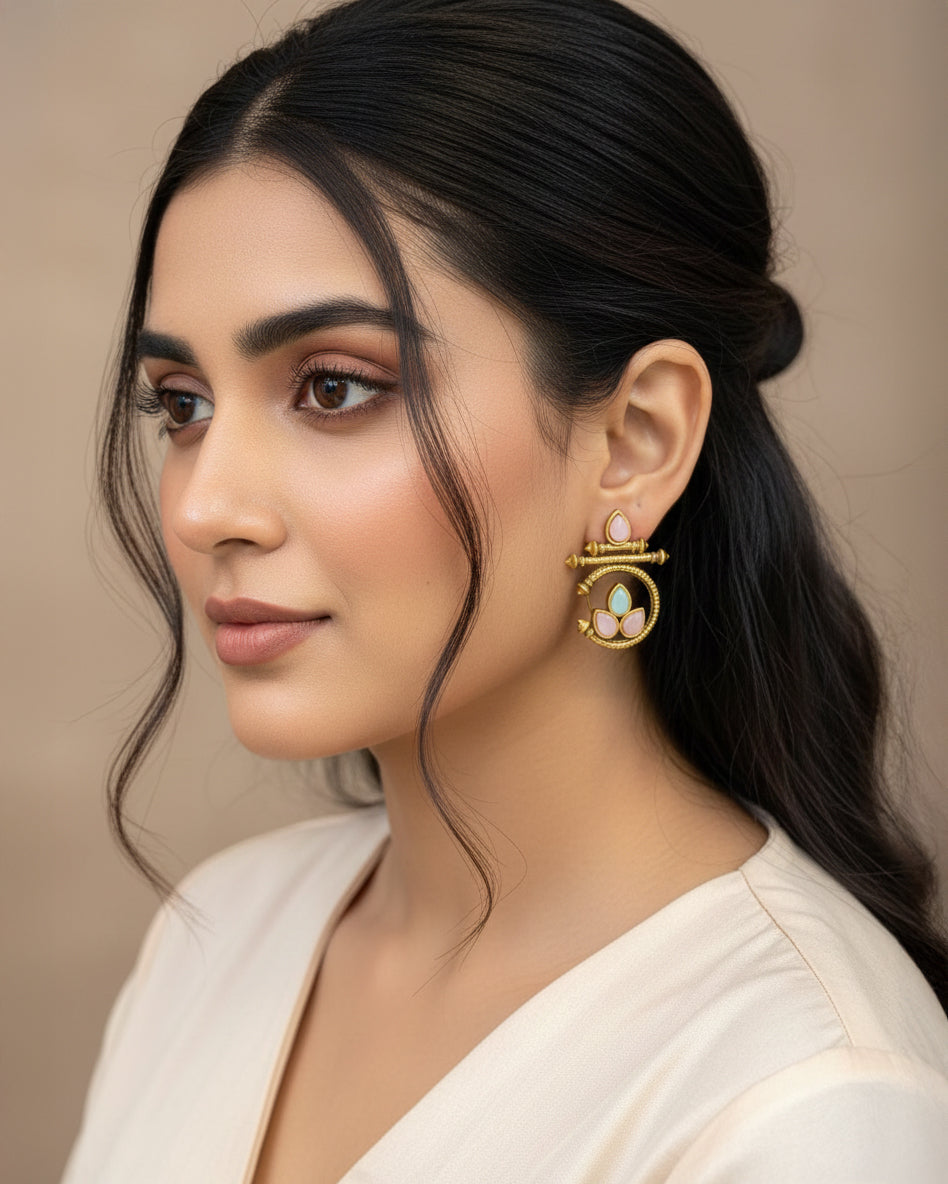 Pastel Gold Kumud Earring
